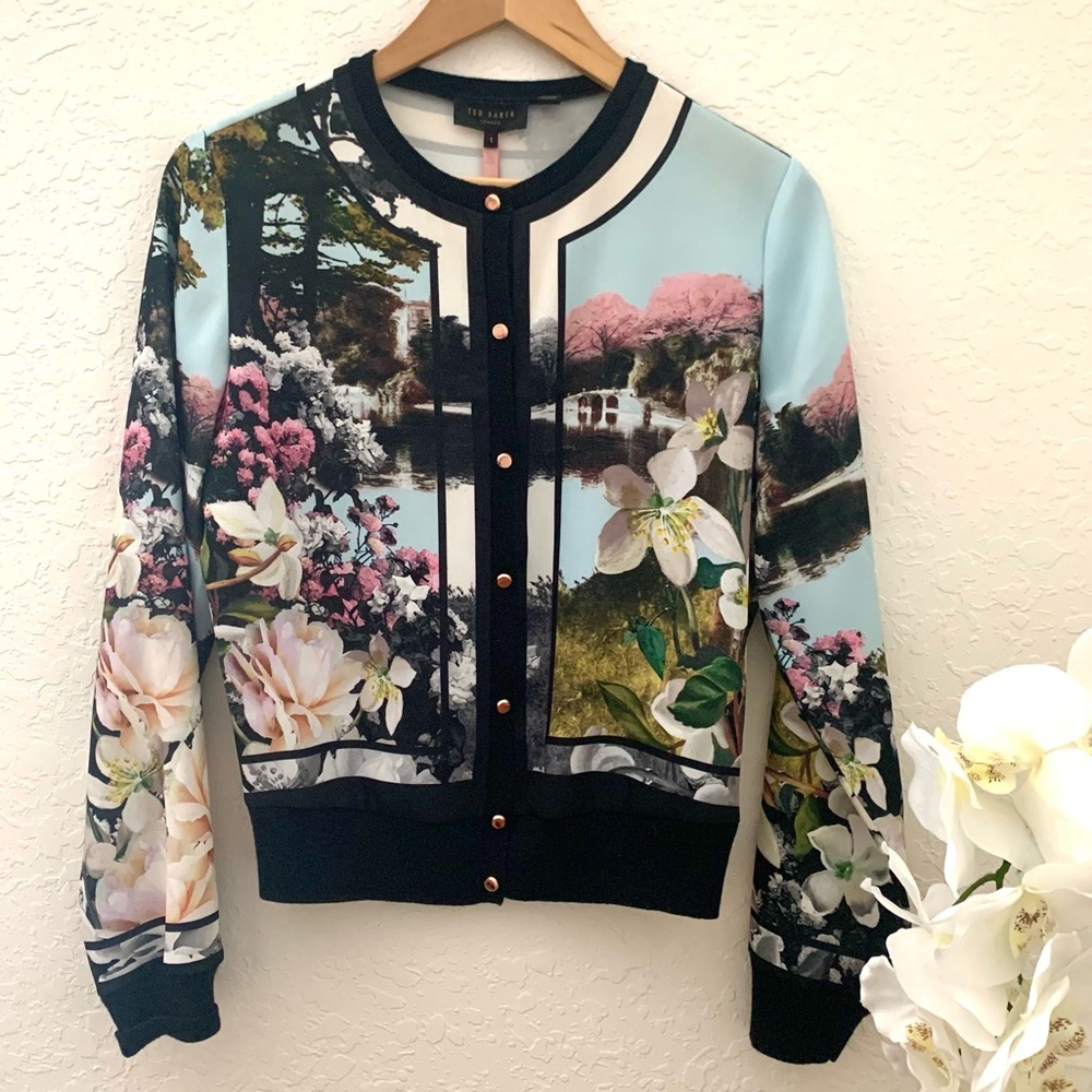 Ted Baker Blossom Printed Cardigan Jacket